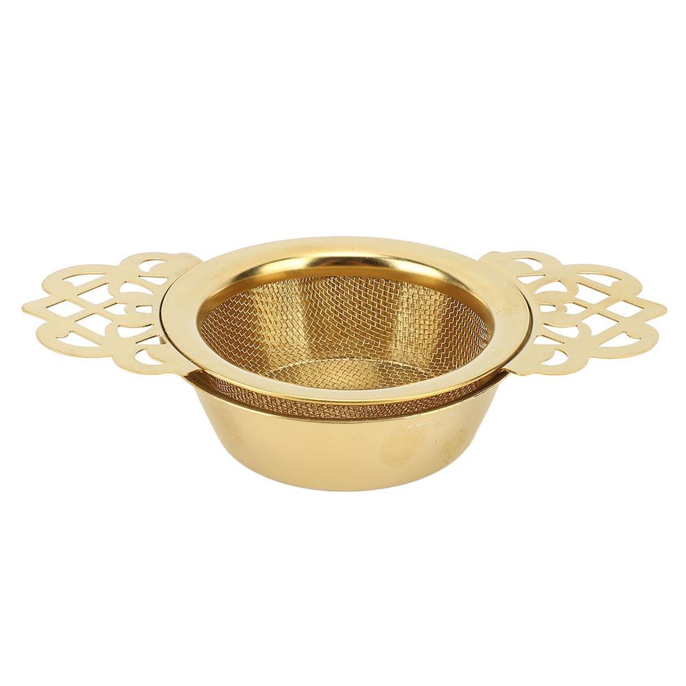 2pcs set Double Wing Handle Tea Strainer Bowl 304 Stainless Steel Loose Leaf Tea Filter For Mugs