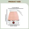 Foldable Electric Kettle Compact Water Boiling for Travel Hotels Offices White