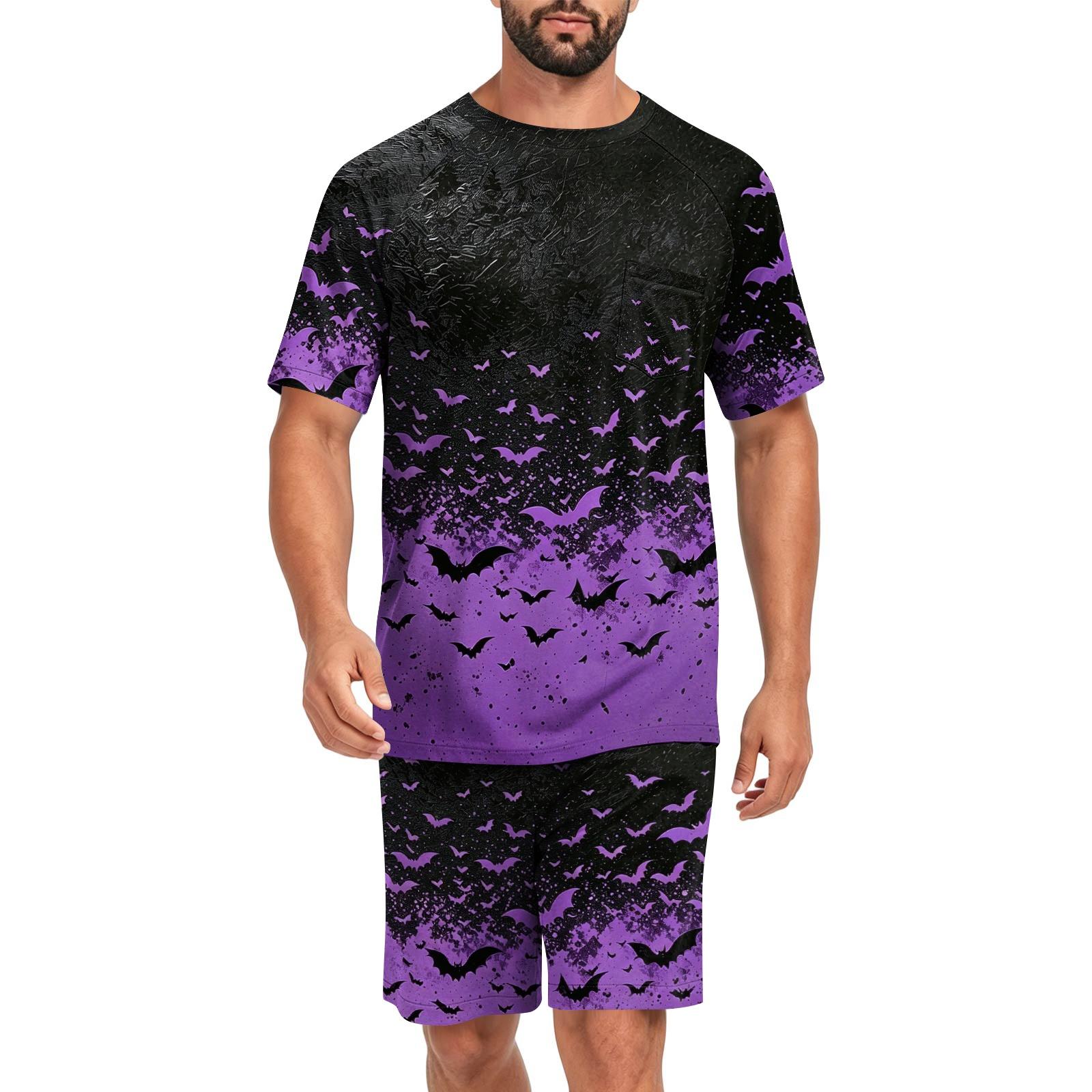 Men s Halloween Pajama Set Casual Loungewear Sleepwear for Nighttime XXXL