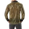 Mens Long Sleeve Performance Wear Scale Shirt Long Sleeve Collar 70s Disco Party Clothes