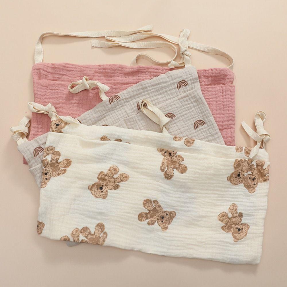 Cotton Baby Crib Storage Bag Large Capacity Newborn Bedside Bag Baby Stuff Organizer Baby Crib