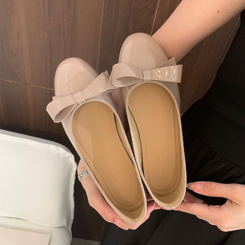 

Мода 2025 Новые Женские Балетки Слипоны Повседневная Женская Мягкая Обувь Неглубокие Модные Балетки с Бантом-бабочкой для Женщин 35 розовый