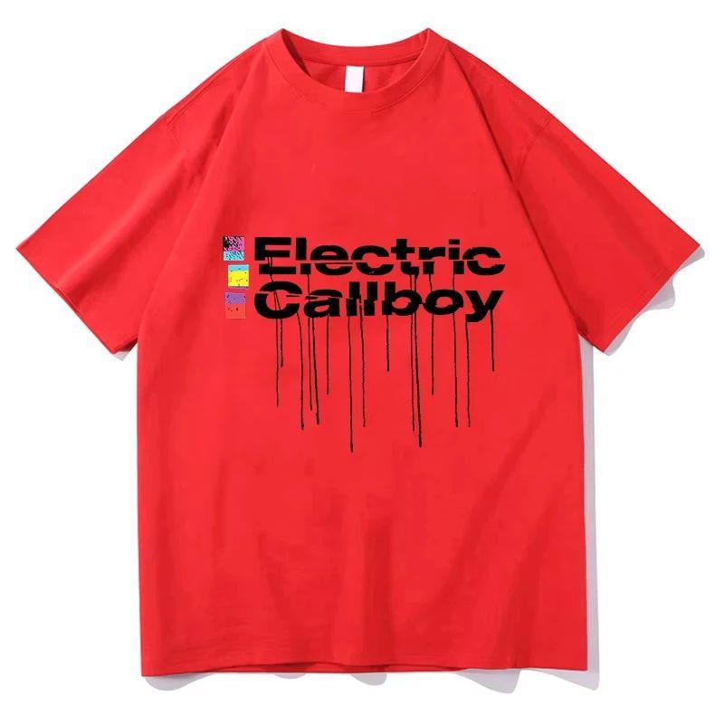 Hip Pop Short Sleeve Electric Callboy T Shirts Print Clothing Prevalent Streetwear T Shirts Breathable Oneck Tshirts Unisex