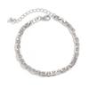 Sweet And Cool Casual Rhinestone Beach Anklet Foot Decoration, Simple Snake Bone Chain Thin Chain Anklet