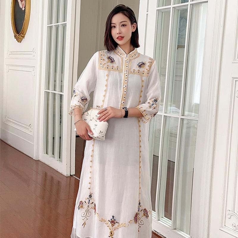 2023 Women's Embroidered Qipao Dress - Retro Ethnic Tang Style