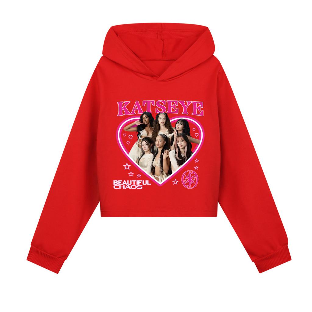 5347 Hanorace Casual cu Mânecă Lungă, Imprimate Multicolor KATSEYE pentru Fete