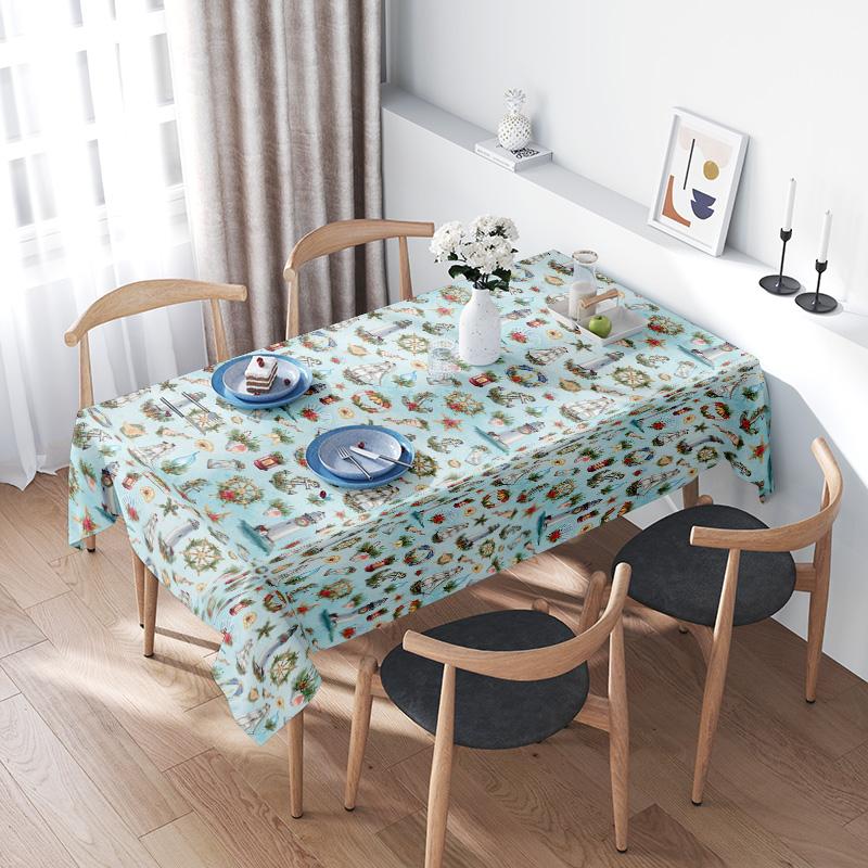 Waterproof Floral Tablecloth Vintage Farmhouse Kitchen Dining Table Cover Washable Decorative Table Topper for Party Wedding Dec
