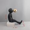 Abstract Black Figures figurine Resin Statue Crafts Desk Decor Ornaments Minimalism Character Sculpture Room Aesthetics Decor