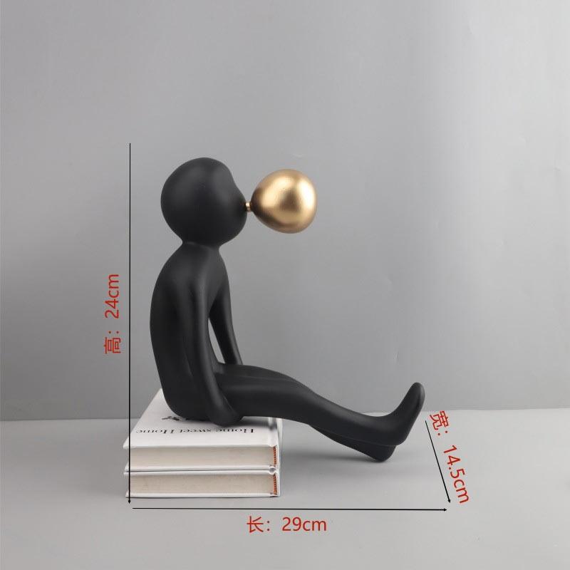

Abstract Black Figures figurine Resin Statue Crafts Desk Decor Ornaments Minimalism Character Sculpture Room Aesthetics Decor чёрный