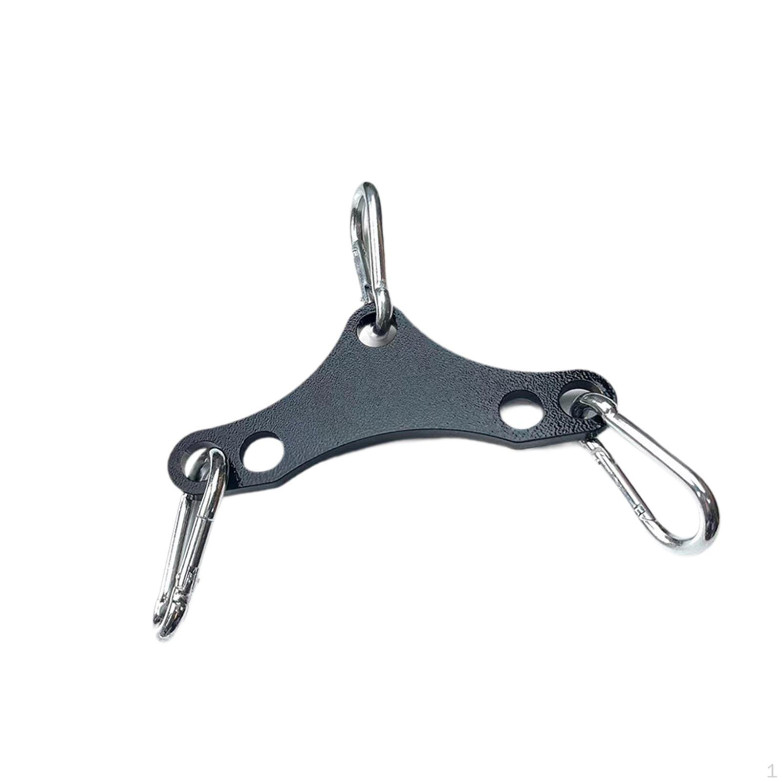 

Bar Joint Adapter, Connecting Plate, Metal Accessory, with Carabiners for Weight Training, Studio, чёрный