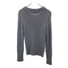 Aquascutum Made In Japan Silk Blend Long Sleeve Knit 6F Gray Sweater Women Used