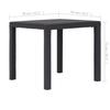 Garden Table Brown 79x79x72 cm Plastic Rattan Look