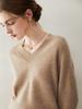Jersey de cuello en V de cachemira: Suéter Elegante, Cálido y Rejuvenecedor para Mujer - Colección Otoño/Invierno