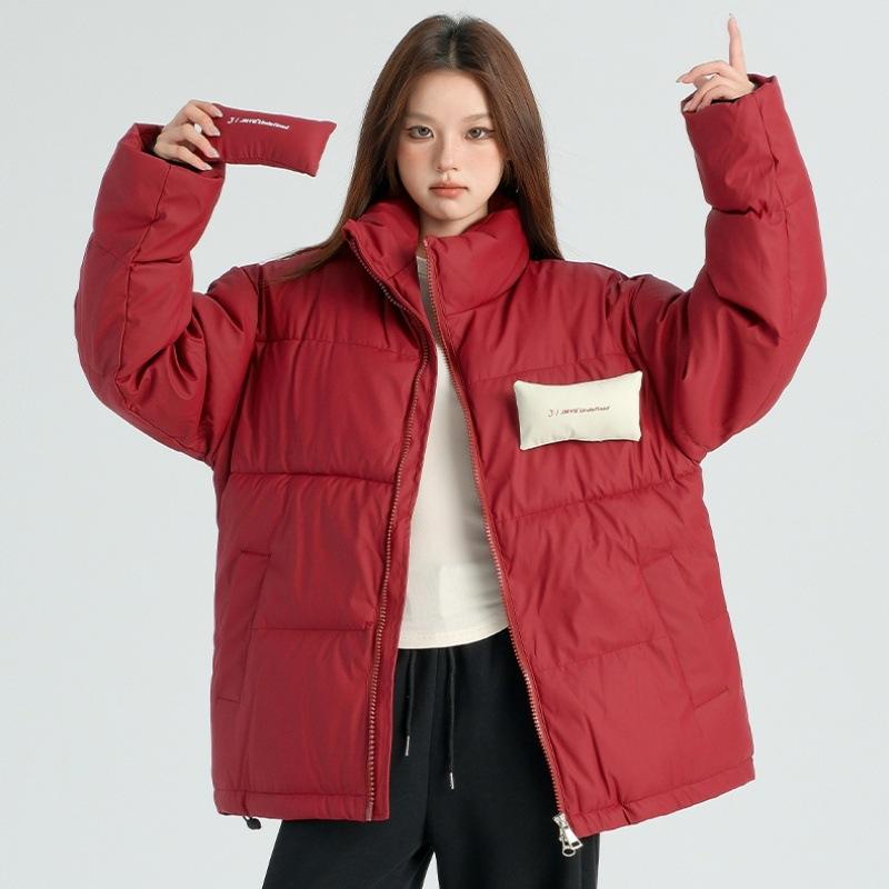 

Новое хлопковое пальто со стойкой воротником, зимнее, в том же стиле, парное, короткое, свободного кроя, для женщин XL