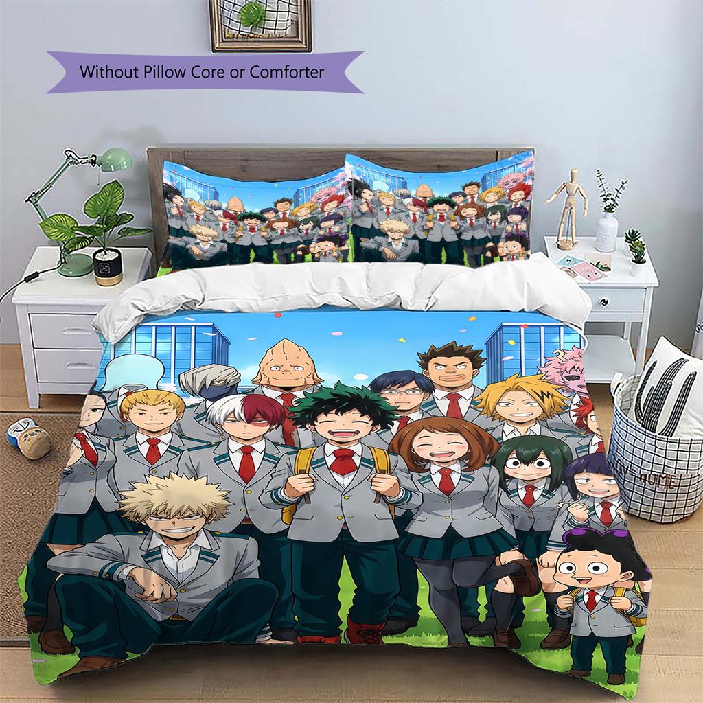 My Hero Academia UA High All Characters Duvet Cover & Pillowcases, MHA Fan Bedroom Bedding, Perfect Gift.chl