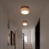 Yellow Travertine Wabi-Sabi Mid-Century LED Ceiling Light for Hallway or Entrance