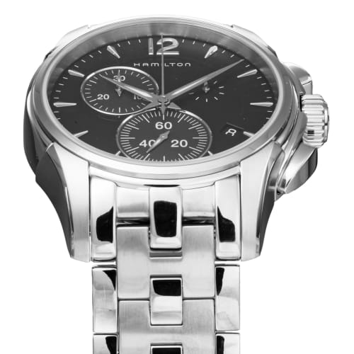 HAMILTON Men's Jazzmaster Watch, Black Dial, Quartz Movement, 10 ATM Water Resistance, Silver, H32612131