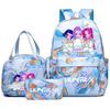 3-teiliges/Set Anime niedlich K-pop Bedruckter Rucksack mit Handtasche Federmäppchen für Teenager Schüler Mädchen Jungen Schultasche Schultasche Damen Große Kapazität Reisetasche