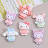 10 Pcs New Kawaii Cartoon Cute Bow Animal Series Resin Scrapbook Diy  Bow Decor Accessories Crafts A141