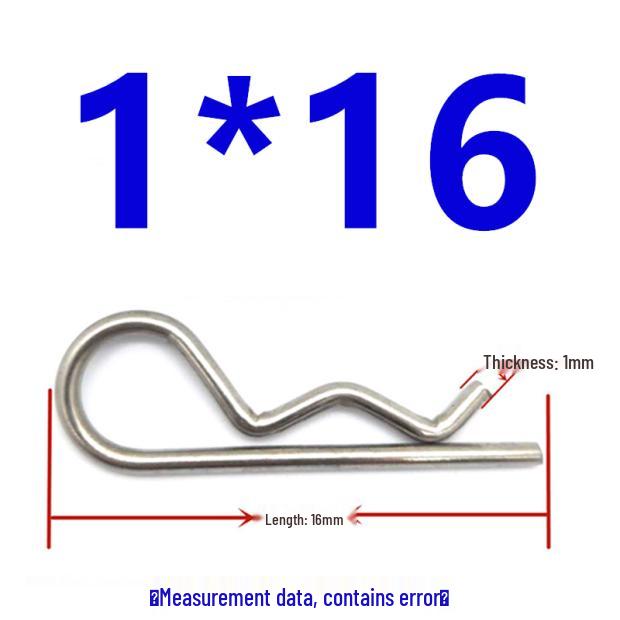304 Stainless Steel Hairpin Cotter Pin, R-Clip Type B, M1.0-M8.0