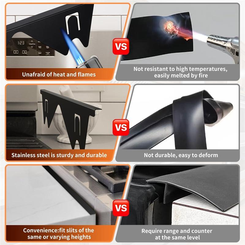 CYCLI-Stove Gap Filler Stove Gap Filler, Extendable Stove Gap Covers Oven Gap Filler, Stove Gap Filler Black