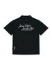 Jeimiweseuteu Jwgc Lettering Open Collar Set-Up Shirt (Black)