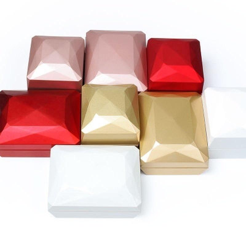 LED Engagement Wedding Earring Ring Pendant Jewelry Display Storage Case Box Gift with LED Lights
