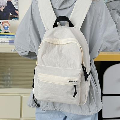 High Value, Fresh and Sweet Backpack, Solid Color Simple Large-capacity Backpack for Junior High School Students