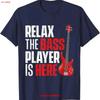 Relax The Bass Player Is Here Bassist Guitarist Musician T Shirt Vintage Washed Top For Everyday Wear Casual Soft Streetwear
