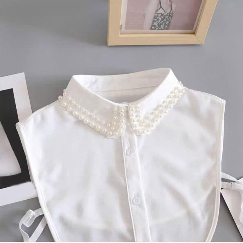 Detachable Lapel Collar False Elaborate Girls Collar Accessory Jeweled Collar Graceful Art Decorative False Shawl