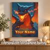 Charizard Custom Name Diamond Painting Personalized 5D Full Drill DIY Diamond Art Home Decor