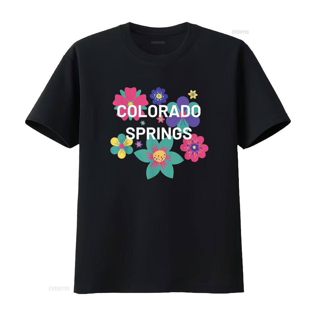 Colorado Springs Floral Souvenir T Shirt for Women and Kids vintage Washed graphic Unisex Soft Stylish designer clothes