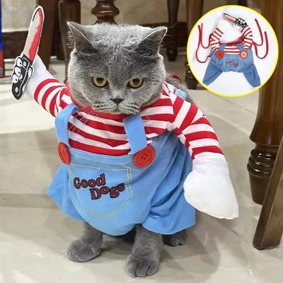 Cat Costume Dog Halloween Cosplay Costumes For Small Medium Dog Cats Funny Party Creative Novelty Puppy Kitten Clothes Yorkies Pet Coat