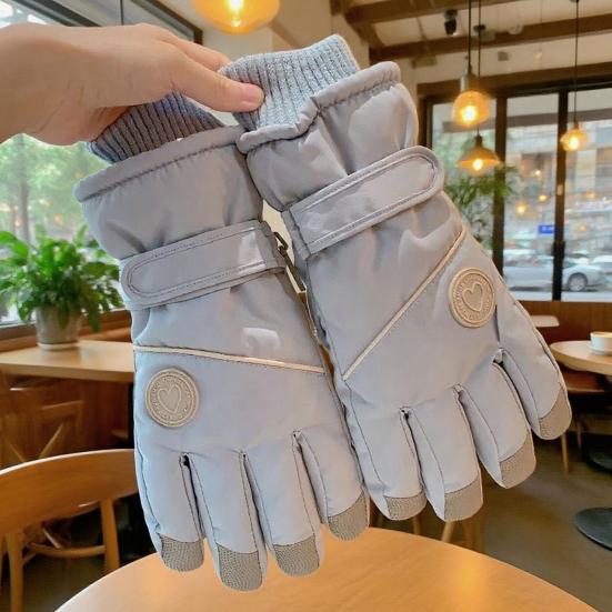 1 Pereche Mănuși Schi Femei Antiderapante Impermeabile Rezistente la Vânt Touchscreen Lână Termice Mănuși Iarnă Vreme Rece Calde Groase Mănuși Ciclism Exterior