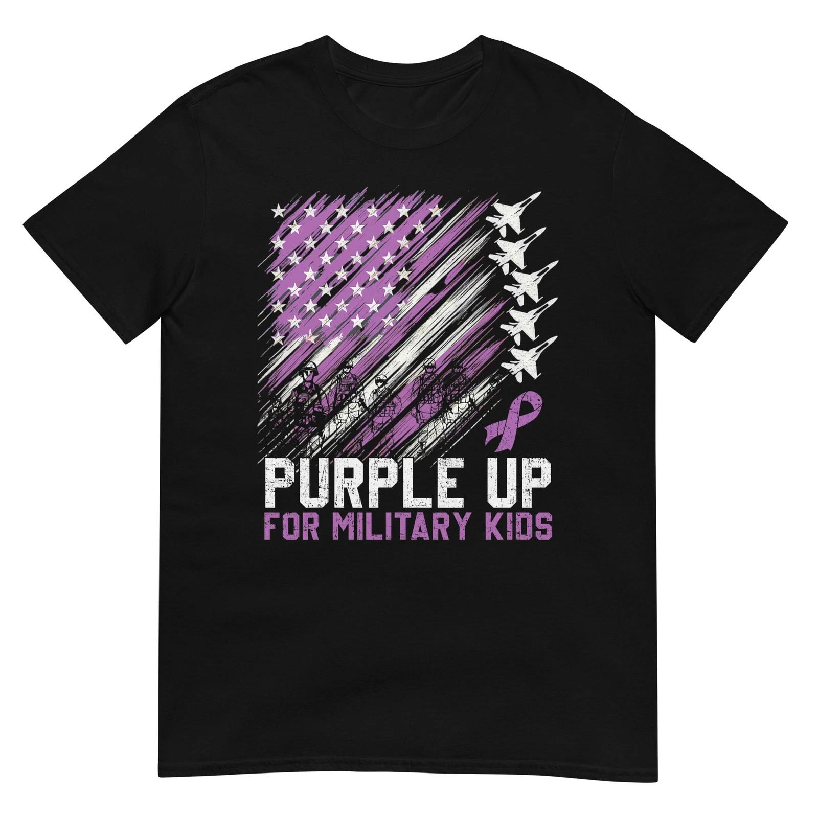 Purple Up Military Kids Month of Military Child Army T-Shirt 2XL