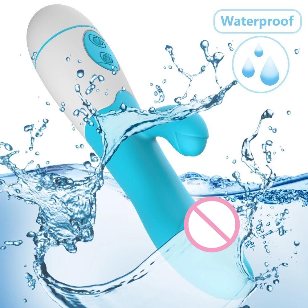Silicone G Spot Dildo Rabbit Vibrator 30 Speed Rechargeable Women Dildo Female Vagina Clitoris Stimulation Massager Adult Sextoy