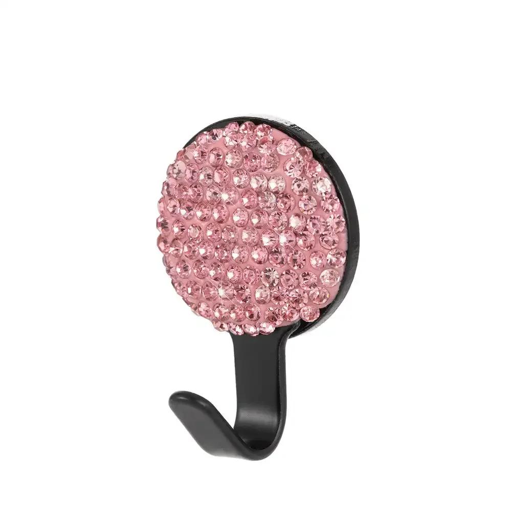 1Pcs Rhinestone Decor Car Seat Back Hook Hanger Universal Bling Diamond Vehicle Auto Headrest Storage Holder Car Accessories