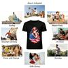 American Mother And Baby Flag Print Casual Top Pure cotton T-shirt