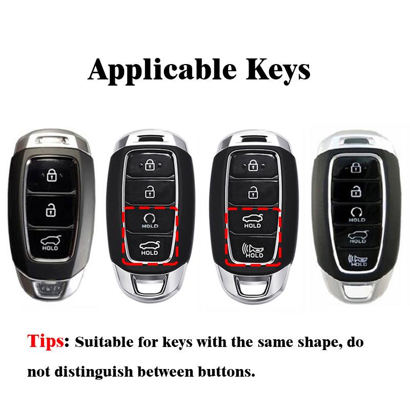 3/4/5 Buttons Car Key Case Cover Keychain for Hyundai I30 Ix35 KONA Encino Solaris Azera Grandeur Ig Accent Santa Fe Palisade