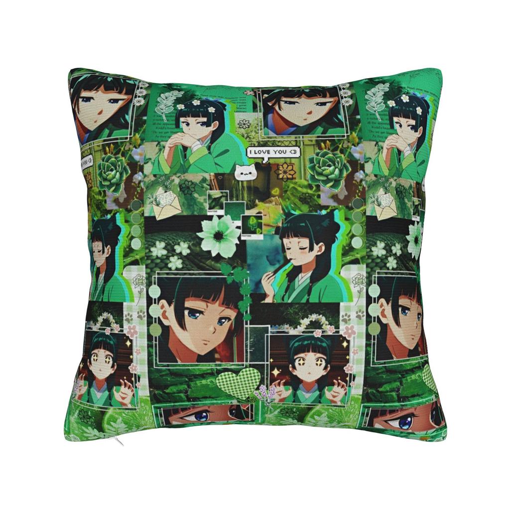 Soft The Apothecary Diaries Maomao Pillowcase Polyester Cushion Cover Decor God of Disease Anime Pillow Case Cover Home Zipper