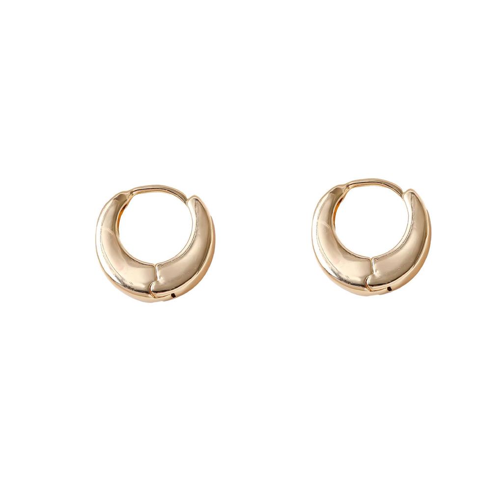 Trendy European Metal Round Earrings: Stylish, Versatile, High-Class Design for Men and Women