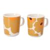 Marimekko OIVA UNIKKO Tassen, Set mit 2 Stück, 250ml, 74952 182, Karamell [Parallelimport]
