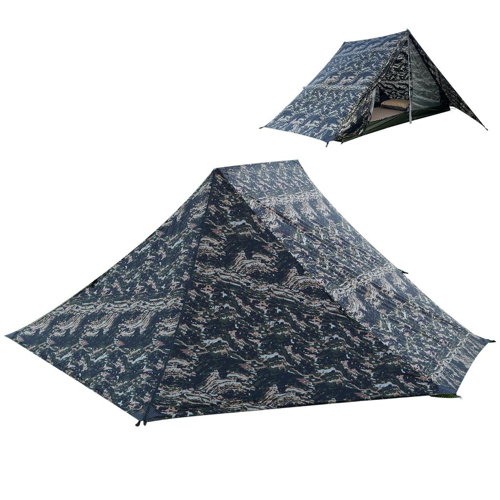 TENPLAY Mountaineering Person Lightweight Camping Mountaineering with Front Mountaineering 20D Water Pressure 3 Pyramid Easy To Set Compatible with