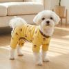Cartoon Printed Four-Legged Dog Pajamas Belly-Hugging Dog Home Clothing Pet Casual Wear  Home Wear