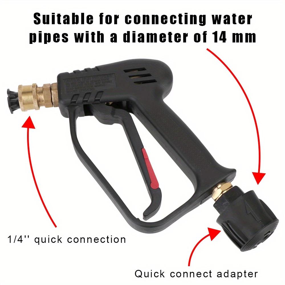 4000PSI Car Wash Pressure Gun - 5 Color Quick Connect Nozzle Kit with M22-14 Adapter for Kärcher/Nilfisk