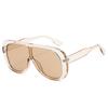 Big Frame One Piece Face Shield Sunglasses Luxury Women Black Lens Sunglasses Punk Oversized Sunglasses