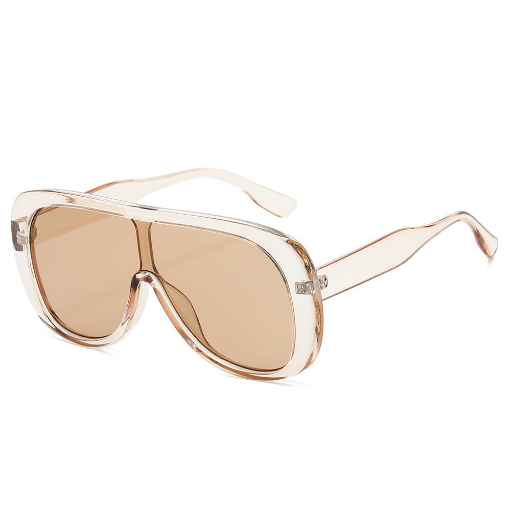 Big Frame One Piece Face Shield Sunglasses Luxury Women Black Lens Sunglasses Punk Oversized Sunglasses