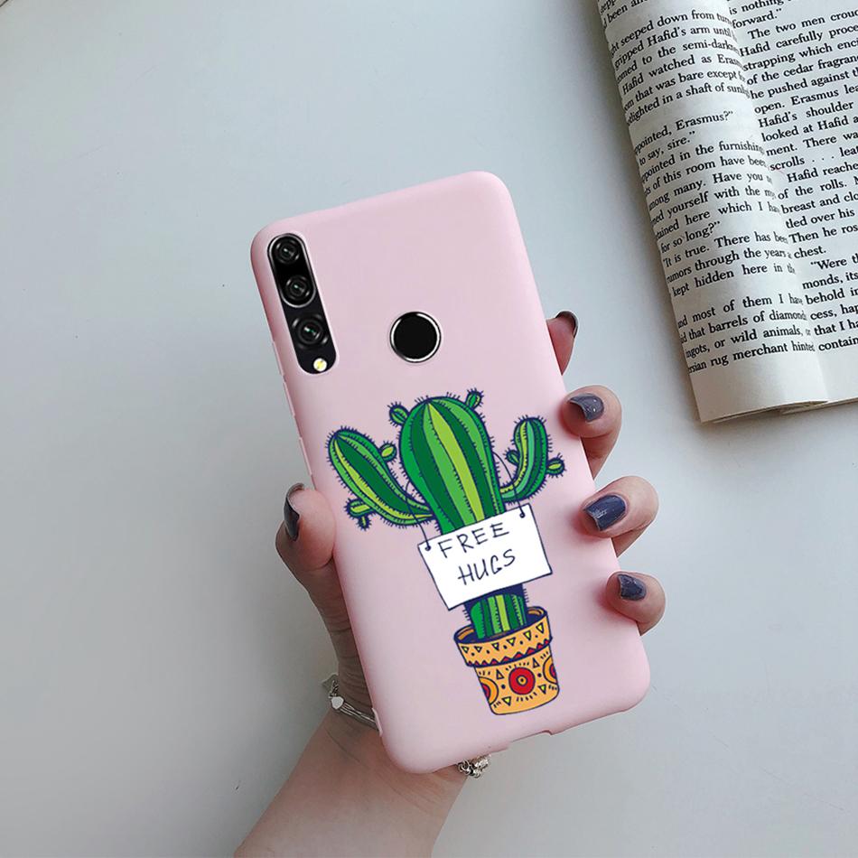 For Huawei Honor 9X STK-LX1 Case Soft Matte Silicon Cute Cat Cactus Cover For Honor 9X Honor9X 9 X Premium Pro Phone Case Bumper