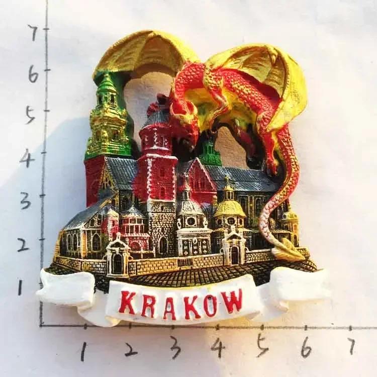 Poland Wavel Castle KRAKOW Ψυγείο Μαγνήτες Wroclaw Castle Τουριστικά αναμνηστικά Μαγνητικό αυτοκόλλητο Διακόσμηση σπιτιού Polska Gifts Idea