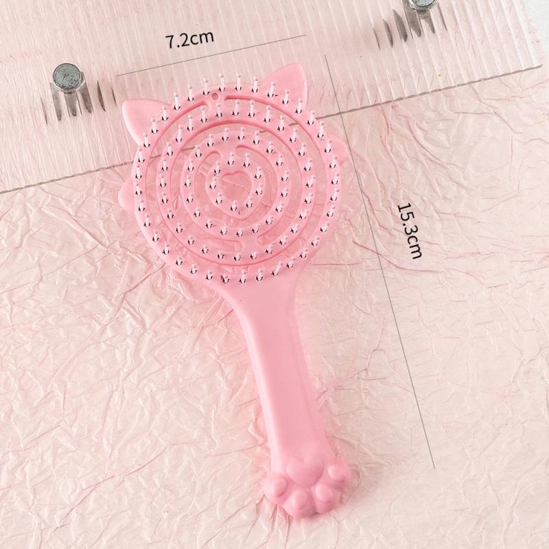 

Portable Hairbrush Portable Massage Hairbrush Anti-Static Comb Massage Claw Comb For Hairdressing Portable Use Travel Hollow comb-Pink